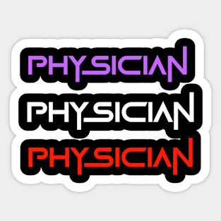 Colourful Physician art Sticker